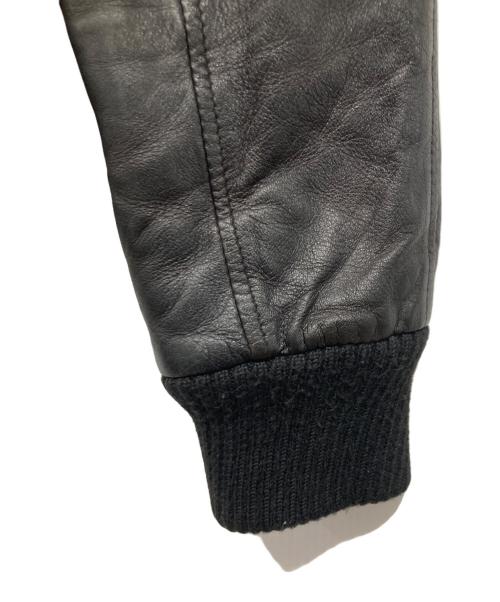 DANIELE ALESSANDRINI（ダニエレアレッサンドリーニ）DANIELE ALESSANDRINI (ダニエレアレッサンドリーニ) レザージャケット ブラック サイズ:54の古着・服飾アイテム