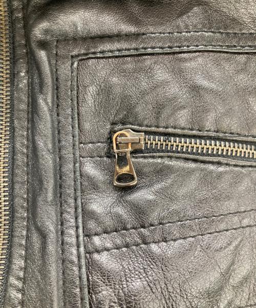 DANIELE ALESSANDRINI（ダニエレアレッサンドリーニ）DANIELE ALESSANDRINI (ダニエレアレッサンドリーニ) レザージャケット ブラック サイズ:54の古着・服飾アイテム