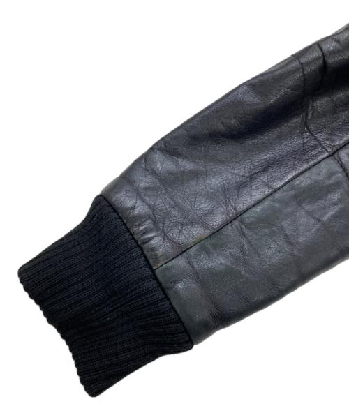 DANIELE ALESSANDRINI（ダニエレアレッサンドリーニ）DANIELE ALESSANDRINI (ダニエレアレッサンドリーニ) レザージャケット ブラック サイズ:54の古着・服飾アイテム