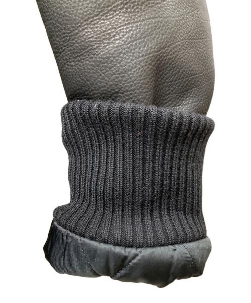 MADISON BLUE（マディソンブルー）MADISON BLUE (マディソンブルー) Ron Herman (ロンハーマン) 別注 レザー切替ウールスタジャン ブラック サイズ:03の古着・服飾アイテム