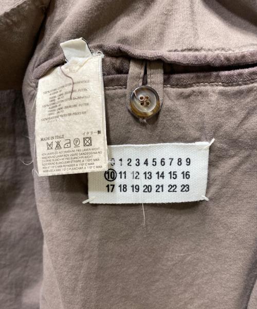 Maison Margiela 10（メゾンマルジェラ 10）Maison Margiela 10 (メゾンマルジェラ 10) ここのえタグ ベロアテーラードジャケット ブラウン サイズ:46の古着・服飾アイテム