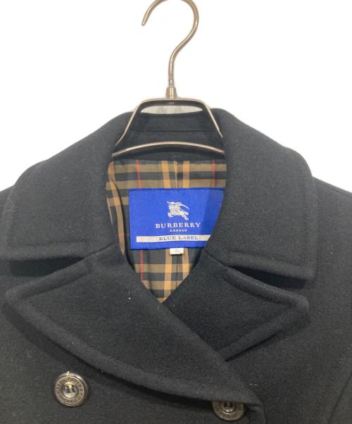 BURBERRY BLUE LABEL（バーバリー ブルー レーベル）BURBERRY BLUE LABEL (バーバリー ブルー レーベル) ダブルウールロングコート ブラック サイズ:36の古着・服飾アイテム