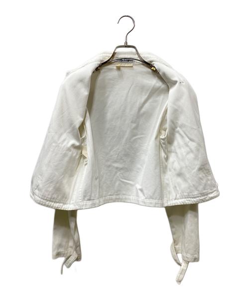 Salvatore Ferragamo（サルヴァトーレ フェラガモ）Salvatore Ferragamo (サルヴァトーレ フェラガモ) ファイヤーマンバックル クロップドジャケット サイズ:SIZE 40の古着・服飾アイテム