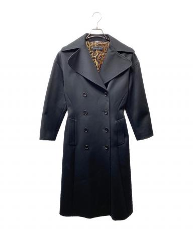 ドルチェアンドガッバーナ アンゴラ100% レオパード ロングコート M ドルチェアンドガッバーナ アンゴラ100% レオパード ロングコート M