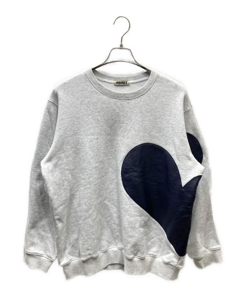 NKNIT（ンニット）NKNIT (ンニット) pattern pullover sweat ハートデザインスウェット グレー サイズ:SIZE Freeの古着・服飾アイテム