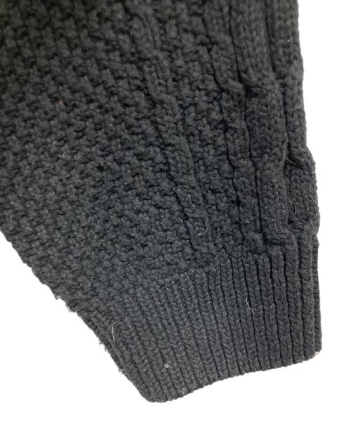 binghamton Knitting Co.（ビンガムトンニッティングカンパニー）binghamton Knitting Co. (ビンガムトンニッティングカンパニー) ケーブルニット ブラック サイズ:Lの古着・服飾アイテム