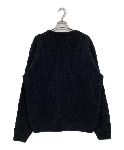 binghamton Knitting Co.（ビンガムトンニッティングカンパニー）binghamton Knitting Co. (ビンガムトンニッティングカンパニー) ケーブルニット ブラック サイズ:Lの古着・服飾アイテム