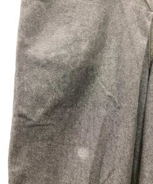 GANRYU（ガンリュウ）GANRYU (ガンリュウ) クロップドデニムプリーツパンツ ブラック サイズ:Sの古着・服飾アイテム