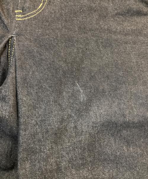 GANRYU（ガンリュウ）GANRYU (ガンリュウ) クロップドデニムプリーツパンツ ブラック サイズ:Sの古着・服飾アイテム