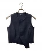 COMME des GARCONS NOIRコムデギャルソン ノワール）の古着「プルオーバーサイドジップ デザイン ウールベスト」｜ブラック