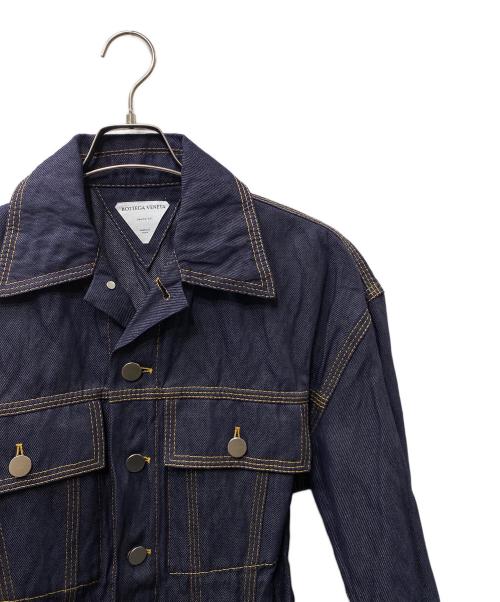 BOTTEGA VENETA（ボッテガベネタ）BOTTEGA VENETA (ボッテガベネタ) CINCHED DENIM JACKET ジャケット インディゴ サイズ:SIZE 38の古着・服飾アイテム