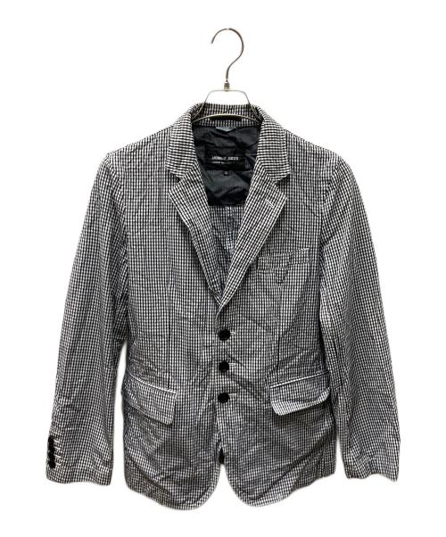 COMME des GARCONS HOMME DEUX（コムデギャルソン オム ドゥ）COMME des GARCONS HOMME DEUX (コムデギャルソン オム ドゥ) ギンガムチェックテーラードジャケット ホワイト サイズ:SIZE XSの古着・服飾アイテム
