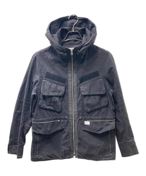 UNDERCOVER（アンダーカバー）UNDERCOVER (アンダーカバー) 11SS Underman Military Cargo Zipper Jacket アーカイブ ミリタリージャケット ブラック サイズ:1の古着・服飾アイテム