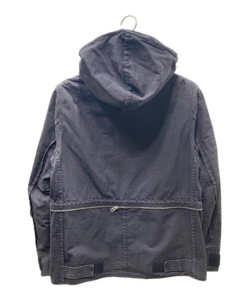 UNDERCOVER（アンダーカバー）UNDERCOVER (アンダーカバー) 11SS Underman Military Cargo Zipper Jacket アーカイブ ミリタリージャケット ブラック サイズ:1の古着・服飾アイテム