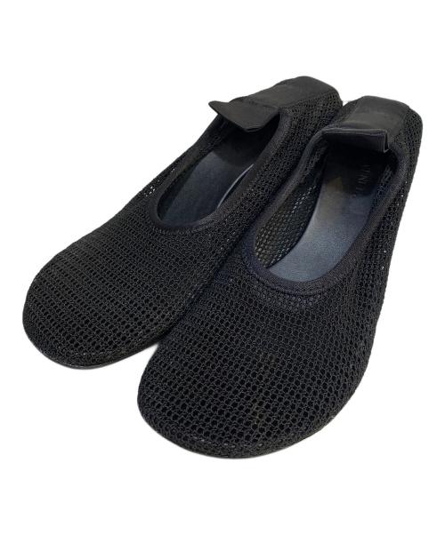 BOTTEGA VENETA（ボッテガベネタ）BOTTEGA VENETA (ボッテガベネタ) メッシュ チャンキーヒール フラットシューズ ブラック サイズ:SIZE35 1/2の古着・服飾アイテム