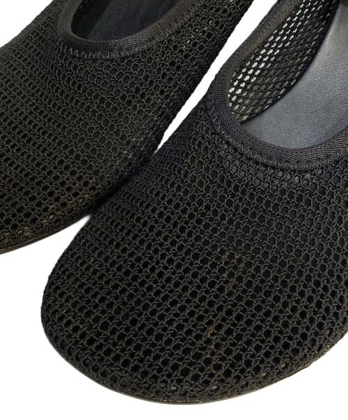 BOTTEGA VENETA（ボッテガベネタ）BOTTEGA VENETA (ボッテガベネタ) メッシュ チャンキーヒール フラットシューズ ブラック サイズ:SIZE35 1/2の古着・服飾アイテム