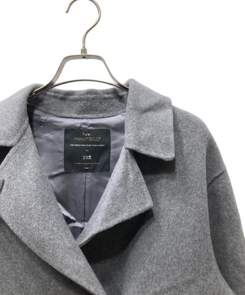 23区（ニジュウサンク）23区 (ニジュウサンク) MANTECOPure リバーコート グレー サイズ:32の古着・服飾アイテム