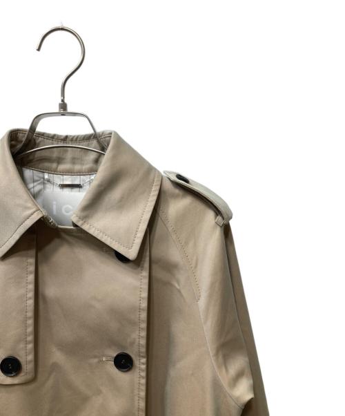 icB（アイシービー）icB (アイシービー) TCシャンブレーツイル トレンチコート ベージュの古着・服飾アイテム