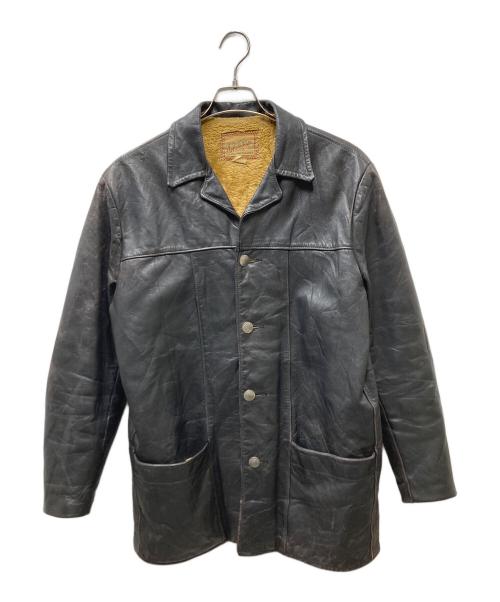 appalachian（アパラチアン）appalachian (アパラチアン) 50s ヴィンテージ コンチョボタン レザージャケット ブラック サイズ:40の古着・服飾アイテム