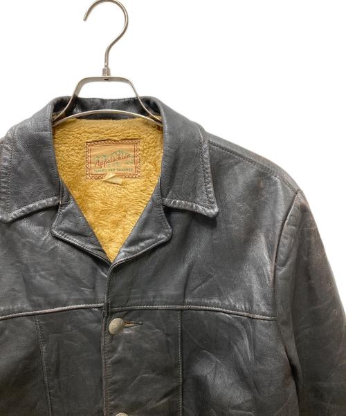 appalachian（アパラチアン）appalachian (アパラチアン) 50s ヴィンテージ コンチョボタン レザージャケット ブラック サイズ:40の古着・服飾アイテム