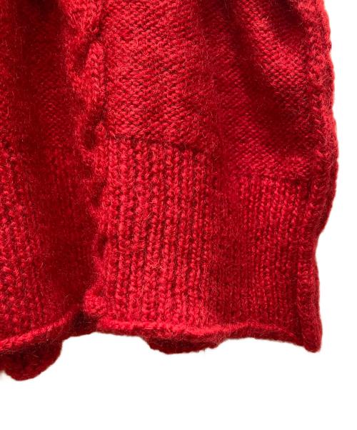 mister it.（ミスターイット）mister it. (ミスターイット) ケーブル編みハイネックニット レッド サイズ:FREEの古着・服飾アイテム