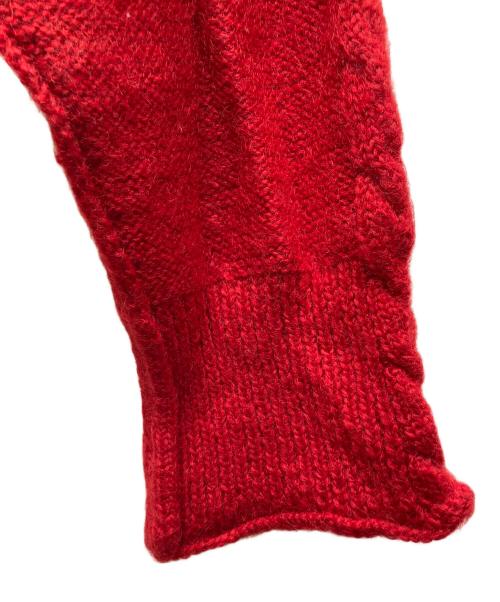 mister it.（ミスターイット）mister it. (ミスターイット) ケーブル編みハイネックニット レッド サイズ:FREEの古着・服飾アイテム