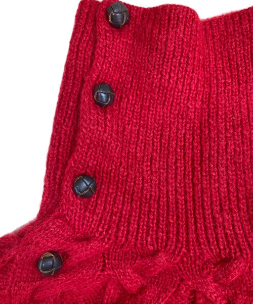 mister it.（ミスターイット）mister it. (ミスターイット) ケーブル編みハイネックニット レッド サイズ:FREEの古着・服飾アイテム