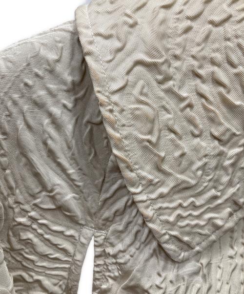 seyto（セイト）seyto (セイト) JACQUARD CUT OUT GATHER BLOUSON ギャザーブルゾン ベージュ サイズ:2の古着・服飾アイテム