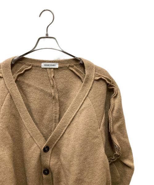 KEISUKE YOSHIDA（ケイスケヨシダ）KEISUKE YOSHIDA (ケイスケヨシダ) bended school cardigan カーディガン ベージュ サイズ:FREEの古着・服飾アイテム
