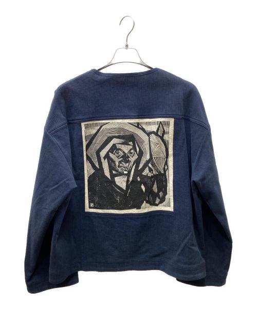 SASQUATCHfabrix.（サスクワッチファブリックス）SASQUATCHfabrix. (サスクワッチファブリックス) CHINA JACKET チャイナジャケット ネイビー サイズ:Lの古着・服飾アイテム