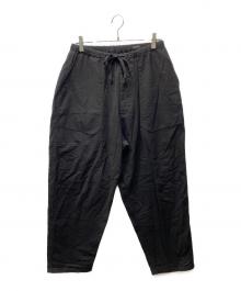COMOLI（コモリ）の古着「コットンネル テーパードパンツ」｜ブラック