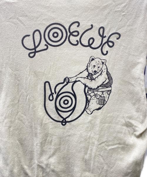 LOEWE（ロエベ）LOEWE (ロエベ) コットン半袖ニット ベージュ サイズ:Mの古着・服飾アイテム