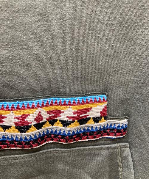 VALENTINO（ヴァレンティノ）VALENTINO (ヴァレンティノ) ビーズデザインパーカー オリーブ サイズ:Mの古着・服飾アイテム