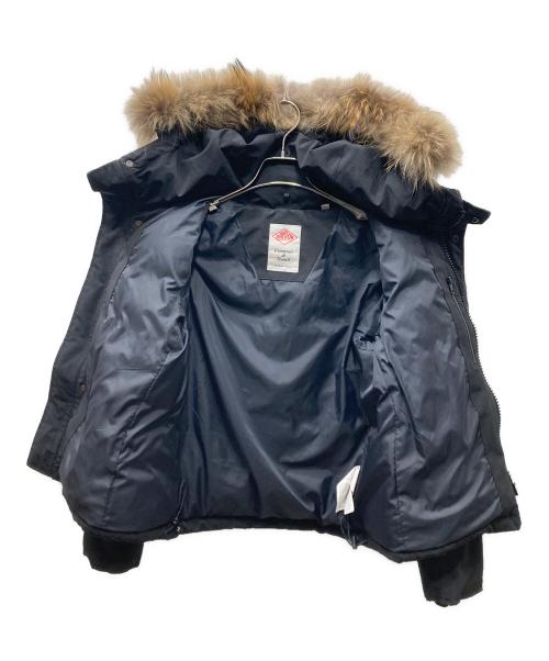DANTON（ダントン）DANTON (ダントン) ファー付き キルトダウンジャケット ブラック サイズ:36の古着・服飾アイテム
