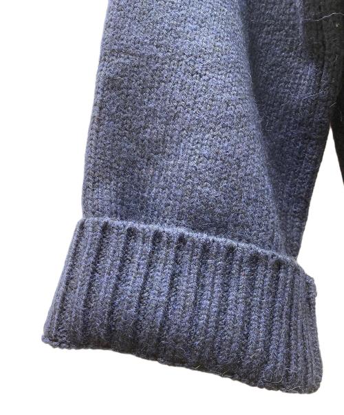 J.W.ANDERSON（ジェイダブリューアンダーソン）J.W.ANDERSON (ジェイダブリューアンダーソン) パッチポケット ファンネルネックニット ネイビー サイズ:Mの古着・服飾アイテム