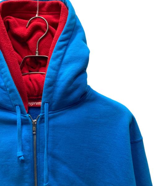 SUPREME（シュプリーム）Supreme (シュプリーム) Double Hood Facemask Zip Up Hooded Sweatshirt ジップアップパーカー ブルー サイズ:Lの古着・服飾アイテム