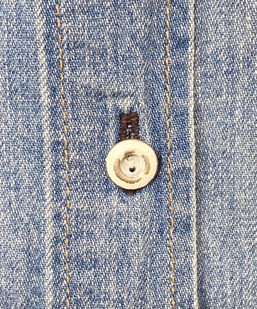 Healthy DENIM（ヘルシーデニム）Healthy denim (ヘルシーデニム) ALMOND デニムシャツ ブルー サイズ:SIZE 1の古着・服飾アイテム