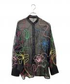 Ameriアメリ）の古着「MEDI DAY DREAM SHEER SHIRT シアーシャツ」｜ブラック