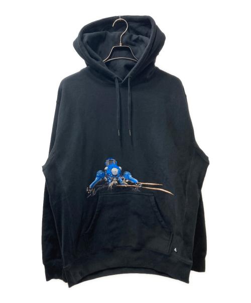 葵産業（アオイインダストリー）葵産業 (アオイインダストリー) GHOST IN THE SHELL タチコマ フーディ パーカー ブラック サイズ:XLの古着・服飾アイテム