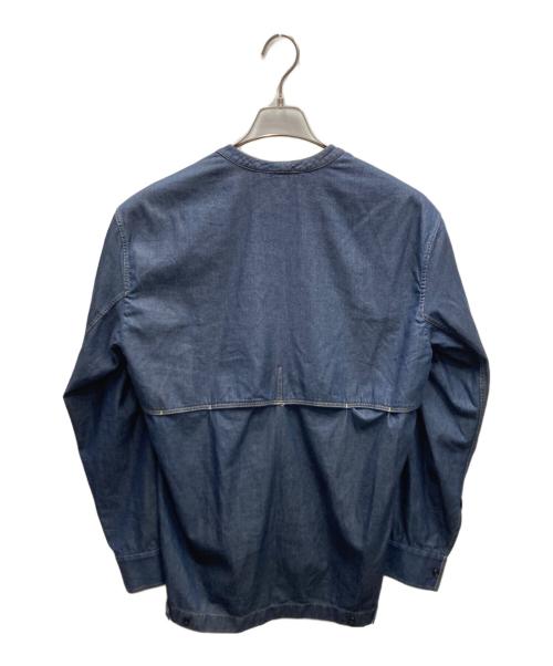 CHRISTOPHE LEMAIRE（クリストフ ルメール）CHRISTOPHE LEMAIRE (クリストフ ルメール) デニムノーカラーシャツ インディゴ サイズ:3の古着・服飾アイテム