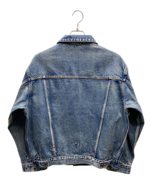 SUPPLIER（サプライヤー）SUPPLIER (サプライヤー) Rhinestone Denim Jacket デニムジャケット ブルー サイズ:SIZE Sの古着・服飾アイテム