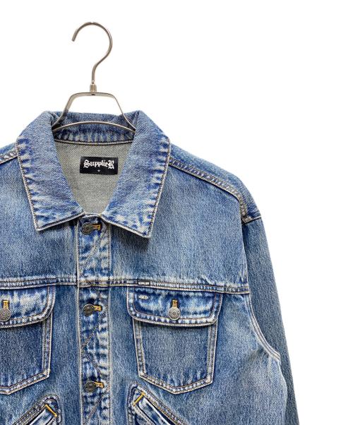 SUPPLIER（サプライヤー）SUPPLIER (サプライヤー) Rhinestone Denim Jacket デニムジャケット ブルー サイズ:SIZE Sの古着・服飾アイテム