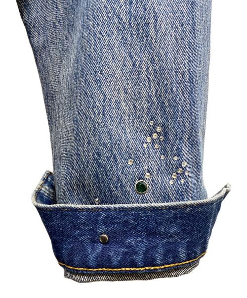 SUPPLIER（サプライヤー）SUPPLIER (サプライヤー) Rhinestone Denim Jacket デニムジャケット ブルー サイズ:SIZE Sの古着・服飾アイテム