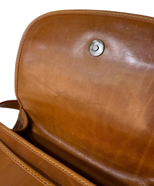 Jean Paul GAULTIER（ジャンポールゴルチェ）Jean Paul GAULTIER (ジャンポールゴルチェ) ワッペンデザイン フラップレザーショルダーバッグ ブラウンの古着・服飾アイテム