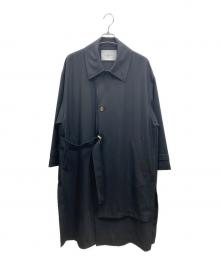 CULLNI（クルニ）の古着「Layered Tie Locken Coat ロングコート」｜ブラック