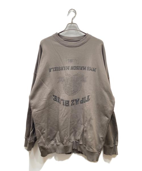 MM6 Maison Margiela（エムエムシックスメゾンマルジェラ）MM6 Maison Margiela (エムエムシックスメゾンマルジェラ) インサイドアウトデザインスウェット ブラウン サイズ:Lの古着・服飾アイテム