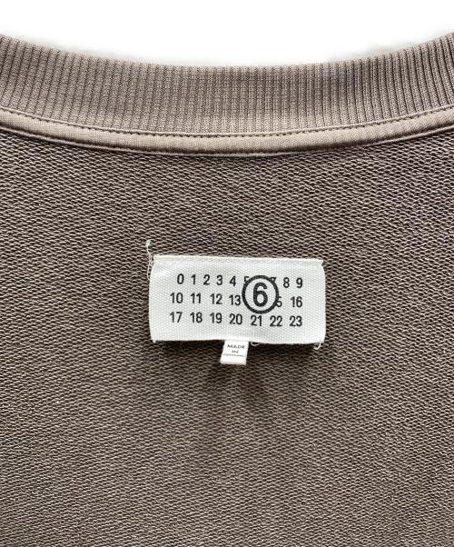 MM6 Maison Margiela（エムエムシックスメゾンマルジェラ）MM6 Maison Margiela (エムエムシックスメゾンマルジェラ) インサイドアウトデザインスウェット ブラウン サイズ:Lの古着・服飾アイテム