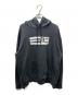 MM6 Maison Margiela（エムエムシックスメゾンマルジェラ）の古着「ロゴプリントプルオーバーパーカー」｜ブラック