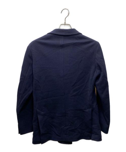 TOMORROW LAND（トゥモローランド）TOMORROW LAND (トゥモローランド) ウールコットンダブルニット ダブルブレステッド6BブレザーDONDY ネイビー サイズ:44の古着・服飾アイテム