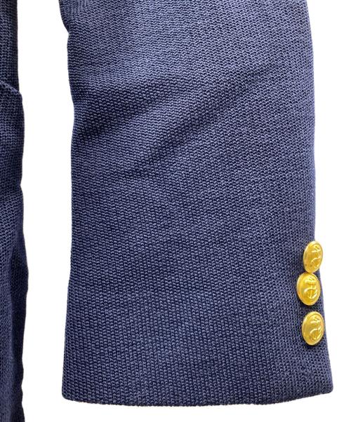 TOMORROW LAND（トゥモローランド）TOMORROW LAND (トゥモローランド) ウールコットンダブルニット ダブルブレステッド6BブレザーDONDY ネイビー サイズ:44の古着・服飾アイテム